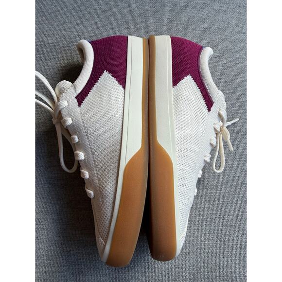 Rothy's Women's The Lace Up Sneaker Size 8 Plum Berry Bone Cream Lightweight - Picture 5 of 14